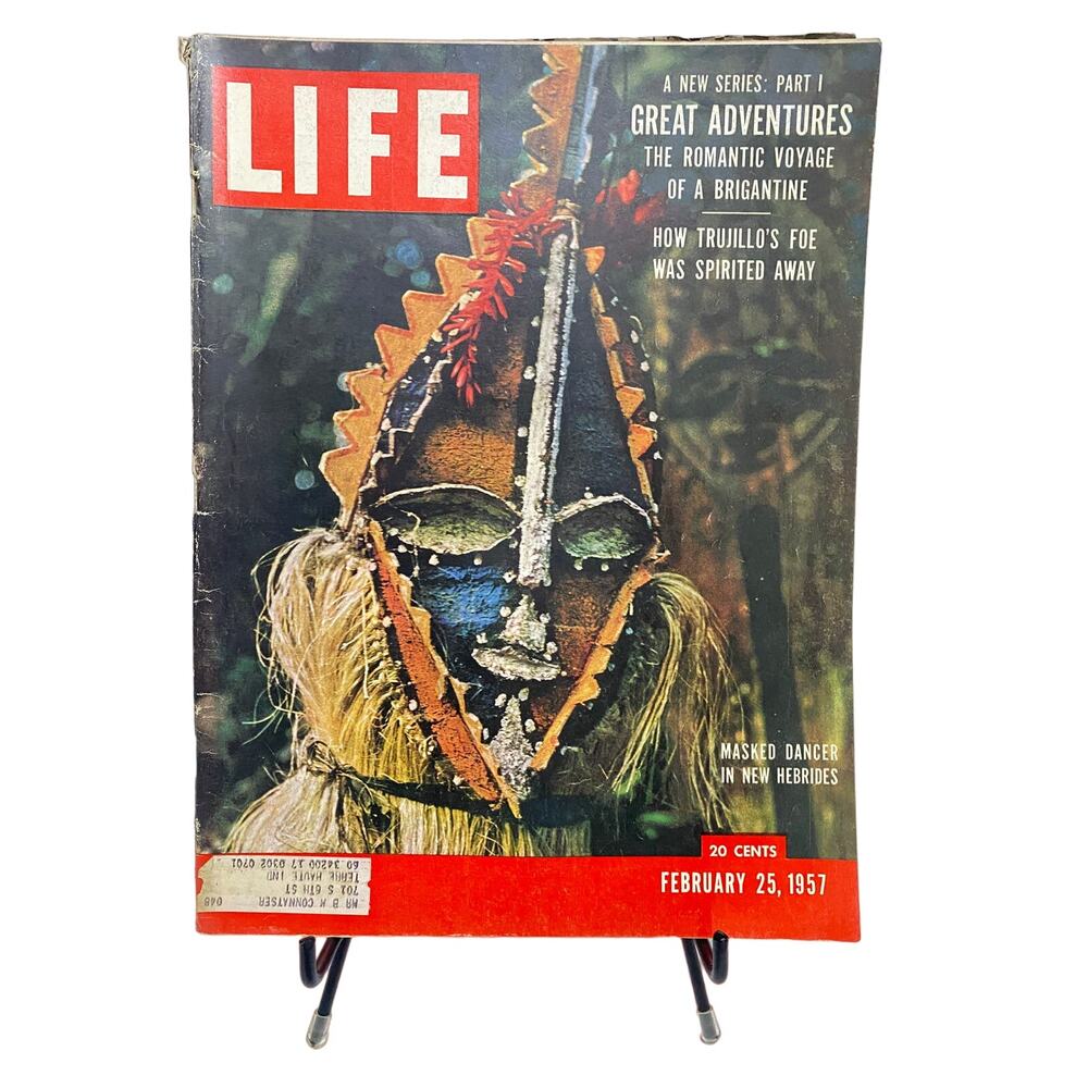 LIFE Magazine February 25 1957 Dancer New Hebrides Varua Voyage von Neumann